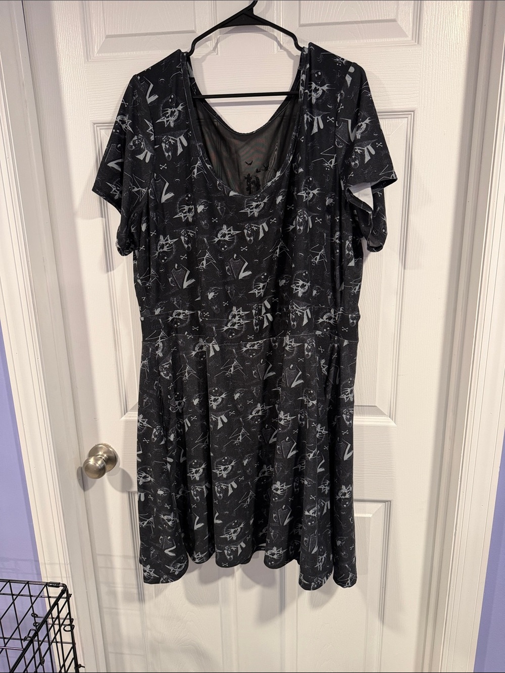 Disney Black Short Sleeve Nightmare Before Christmas Dress